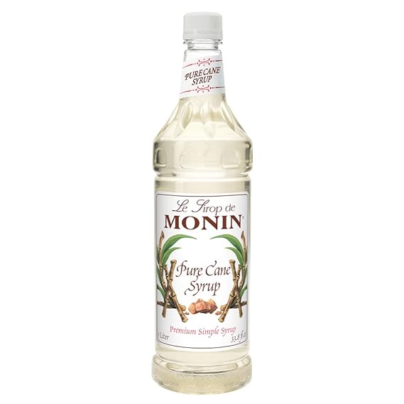 syrup Monin - Pure Cane Syrup, Pure and Sweet, Great for Coffee, Tea, and Specialty Cocktails, Gluten-Free, Non-GMO (1 Liter)