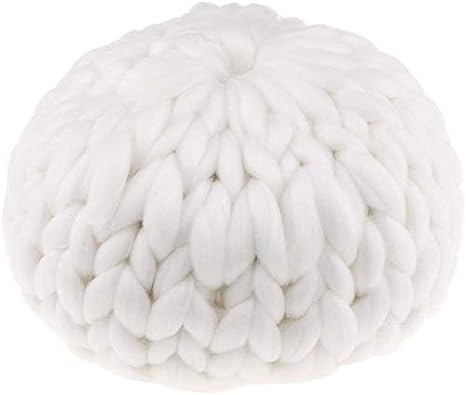 Knot Pillow Wool Hand Knitted Cushion Toy Decorative Cushion Home Accessories - White