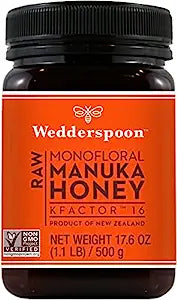 Wedderspoon Raw Premium Manuka Honey, KFactor 16, 17.6 Oz, Unpasteurized, Genuine New Zealand Honey, Traceable from Our Hives to Your Home