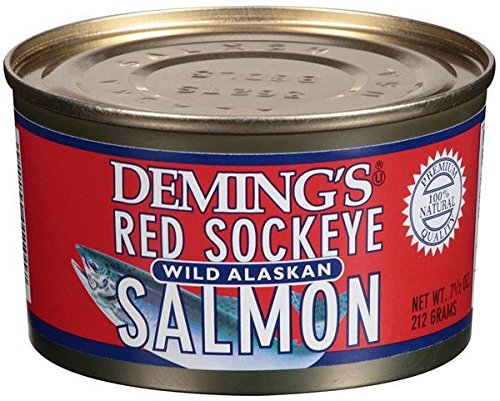 Deming's Wild Alaska Red Sockeye Salmon 7.5 oz (6 Pack)
