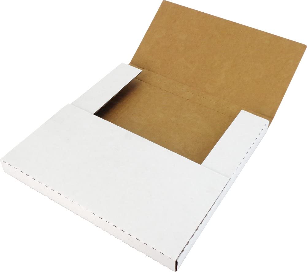 (10) White Vinyl Record LP Shipping Mailer Boxes - Holds 1 to 3 12" Records - Adjustable Height - STRONG 200# Test Cardboard #12BC01VDWH