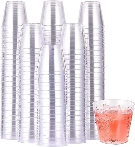 JOLLY CHEF 500 Pack Plastic Shot Glasses-1 oz Disposable Cups-1 Ounce Tasting Cups-Party Cups Ideal for Whiskey, Wine Tasting, Food Samples, Perfect for Thankgiving Halloween Christmas Parties