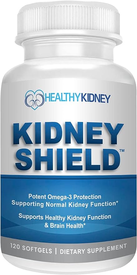 Kidney Shield 120 Caps Kidney Supplement to Support Normal Kidney Function and Support Kidney Health for Kidney Cleanse Omega 3