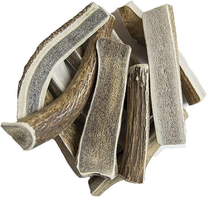 hotspot pets Premium Split Elk Antlers for Dogs - 7 Inch Large Antler Dog Chews (2 Pack) Naturally Shed Antler Bone for Large Breed Aggressive Chewers - Made in USA - Promotes Dental Hygiene