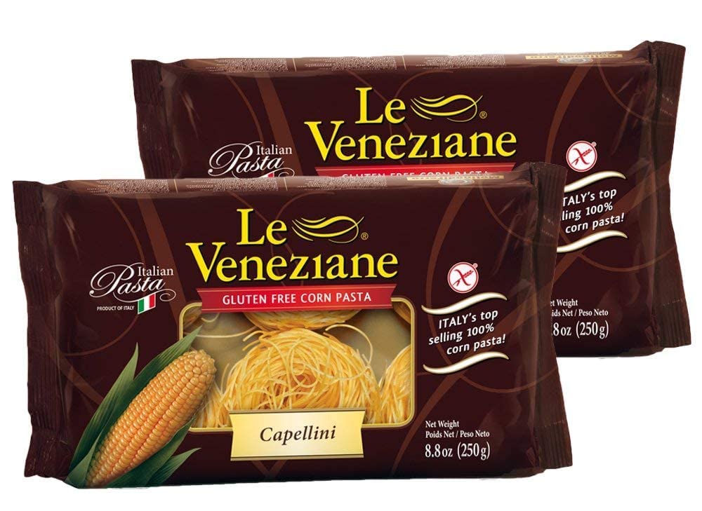 Le Veneziane Capellini- Gluten Free Pasta, 8.8 Ounce (Pack of 2)