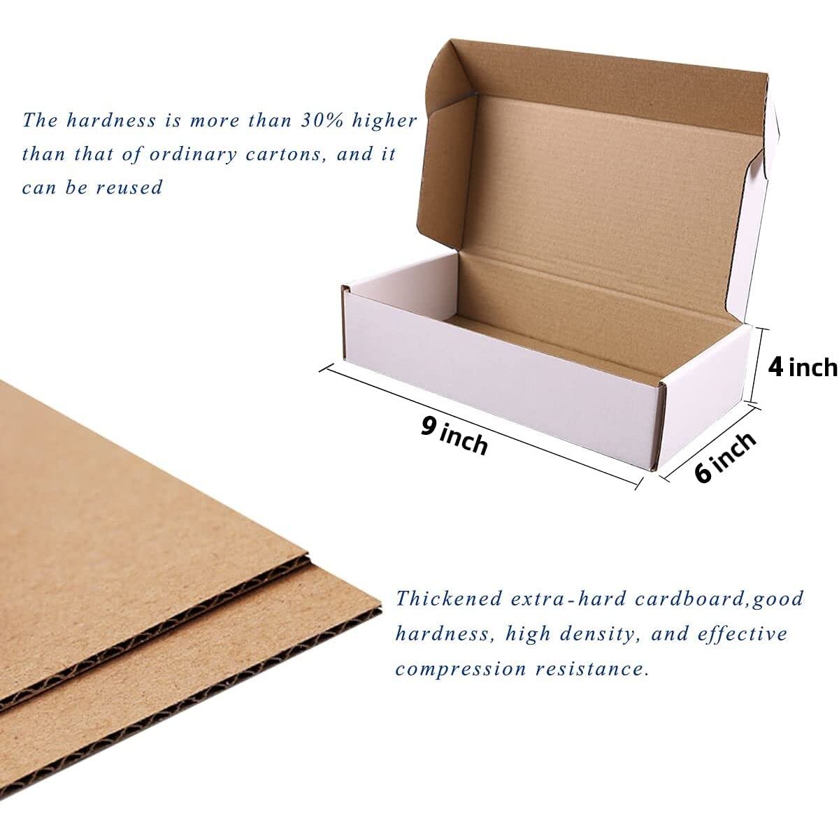 Shipping Boxes, 9"x6"x4" Which is Anti-Impact Come with Exquisite Sealing Label.Suitable E-Commerce Packaging, Shipping Packaging.