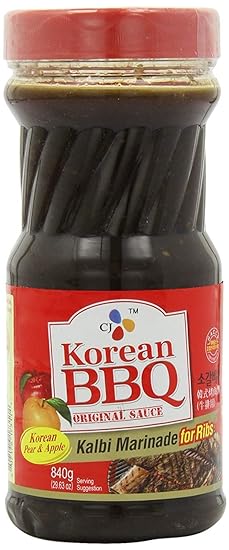 CJ Korean BBQ Sauce, Kalbi, 29.63-Ounce Bottle for Ribs (1)