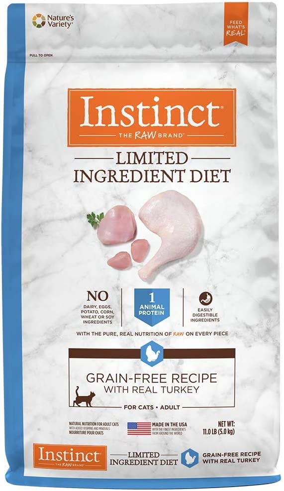Instinct Limited Ingredient Diet Grain Free Recipe with Real Turkey Natural Dry Cat Food, 11 lb. Bag