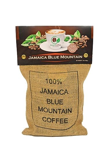 Green Coffee Traders Whole Bean 1LB. 100% Jamaica Jamaican Blue Mountain Roasted Coffee