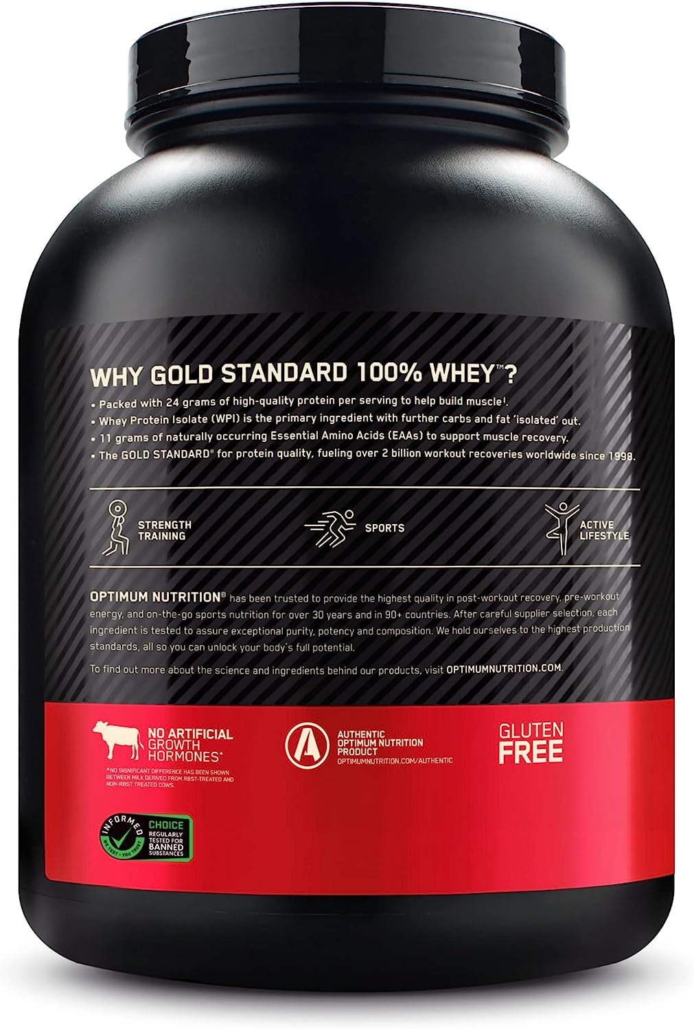 Optimum Nutrition Gold Standard 100% Whey Protein Powder, Double Rich Chocolate, 5 Pound (Packaging May Vary)
