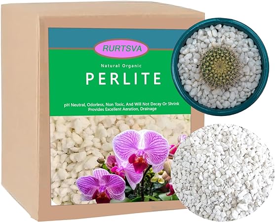 Natural Organic Perlite for Plants Potting Mix Indoor Outdoor Soil Amendment for Enhanced Drainage, Seed Starter, Root Growth and Soil Health (20QT)