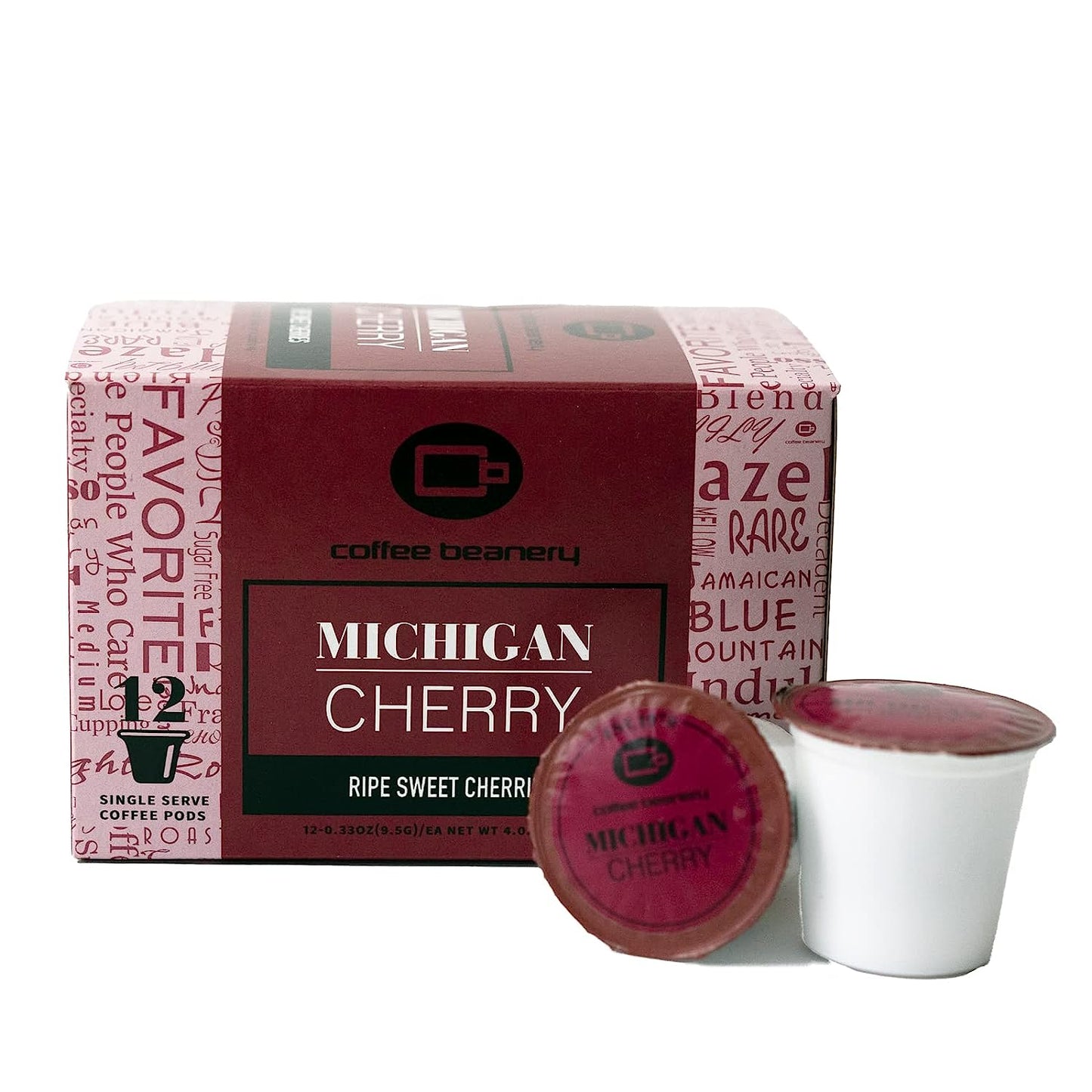 Michigan Cherry Single Serve Coffee Pods | 12ct | 100% Specialty Arabica Coffee | Gourmet Flavored Coffee