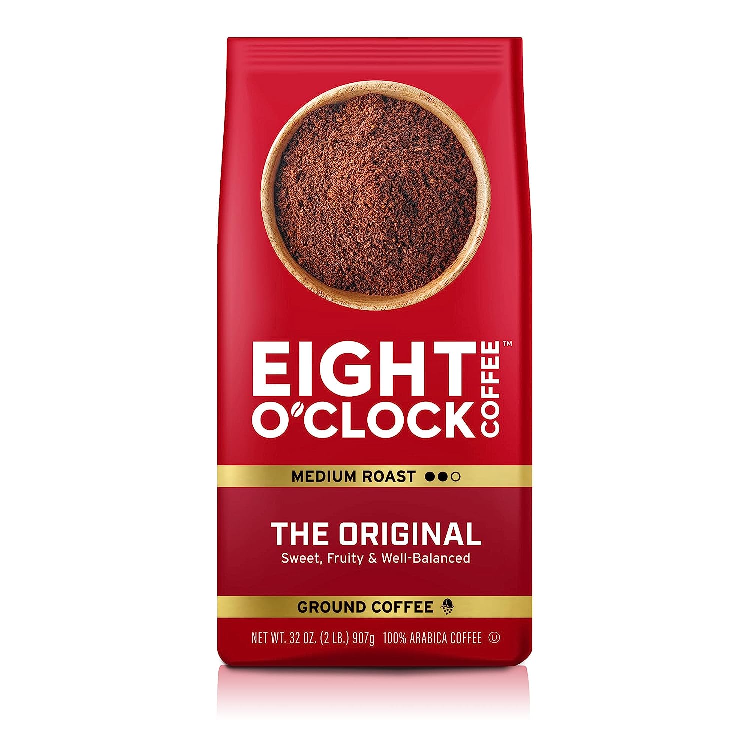 Eight O'Clock Coffee The Original, 32 Ounce (Pack of 1) Medium Roast Ground Coffee 100% Arabica, Sweet, Fruity, Well Balanced