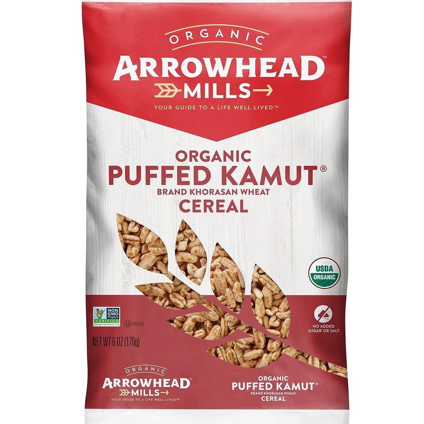 Arrowhead Mills Organic Puffed Kamut Cereal, 6 oz - Pack of 3
