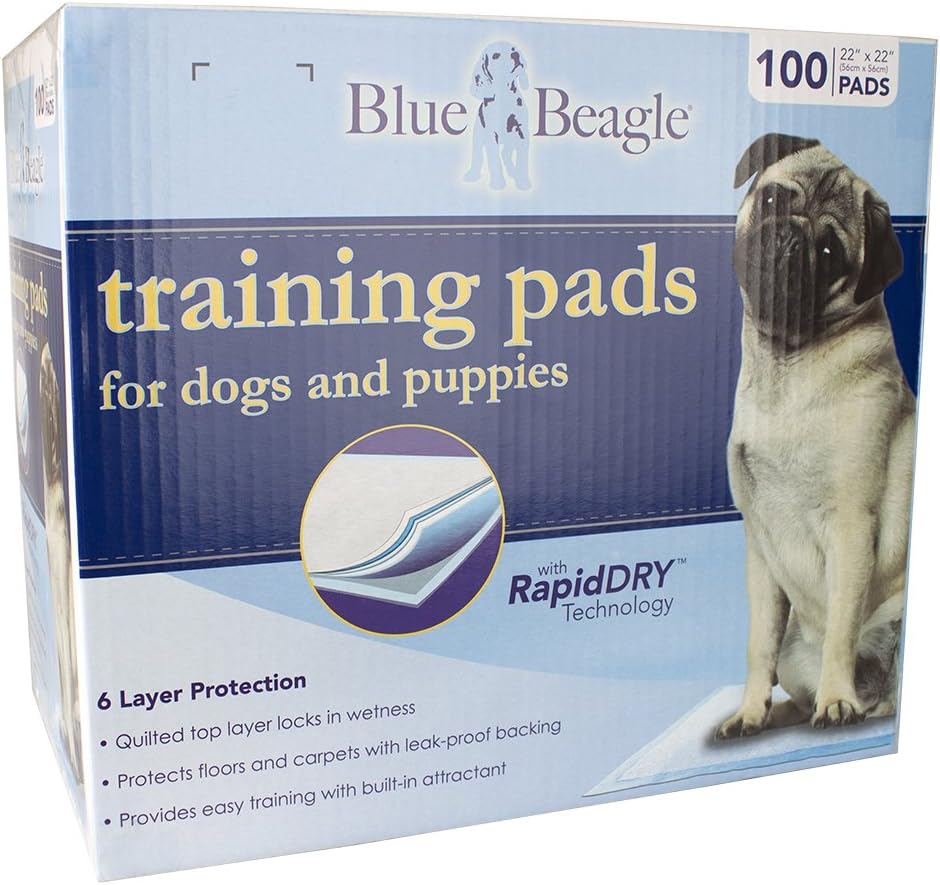 BV Pet Potty Training Pads for Dogs Puppy Pads, Pee Pads, Quick Absorb, 22" x 22" Training Pad, 100 Count Dog Pee Pads, Doggie Pads, Disposable Puppy Pee Pads