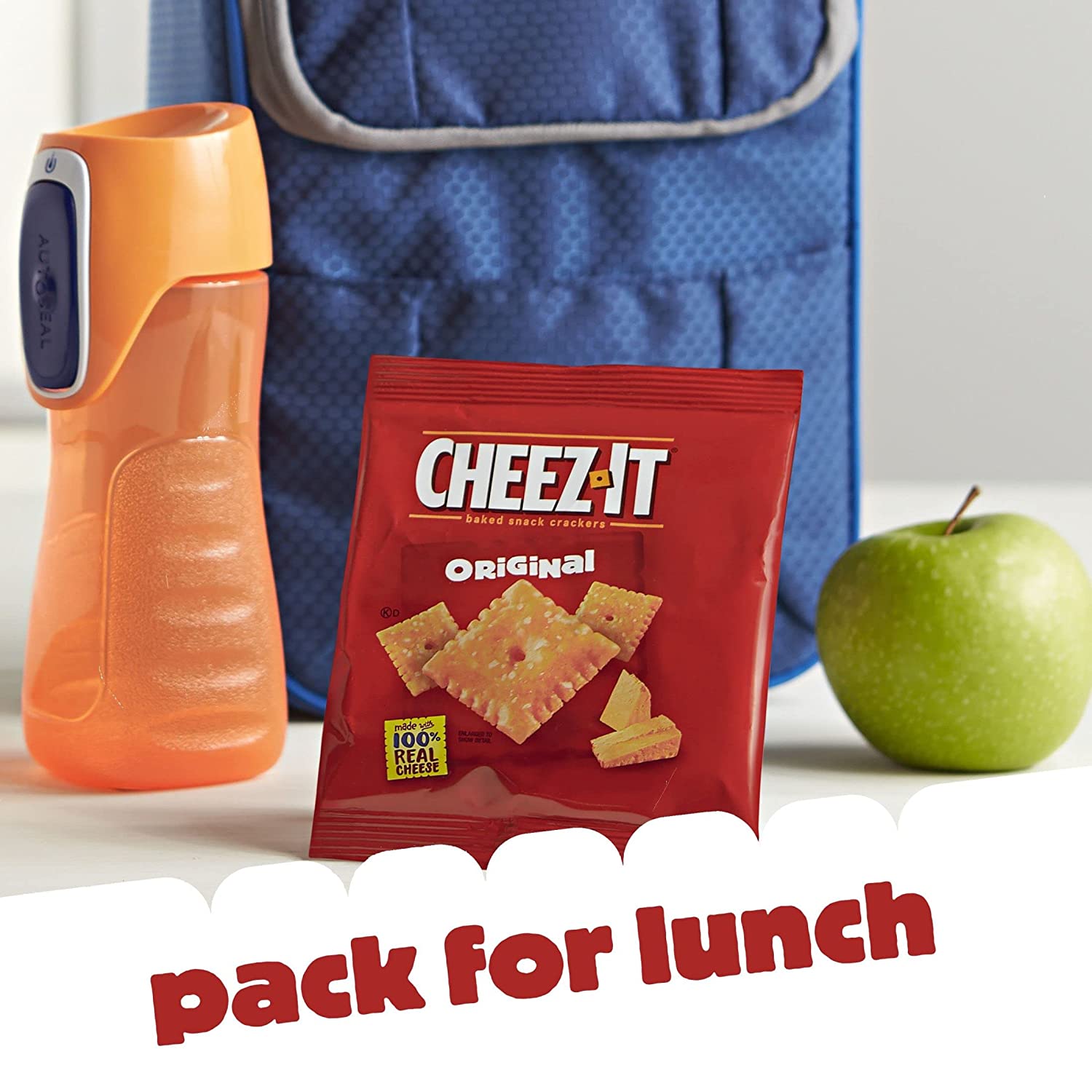 Cheez-It Cheese Crackers, Baked Snack Crackers, Office and Kids Snacks, Original, 40oz Case (40 Pouches)