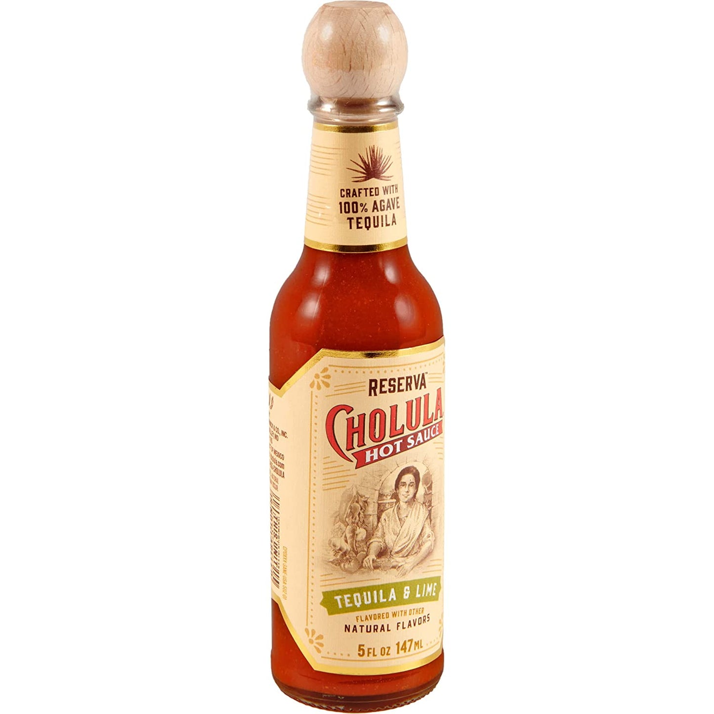 Cholula Tequila & Lime Reserva Hot Sauce (Crafted with 100% Agave Tequila), 5 fl oz