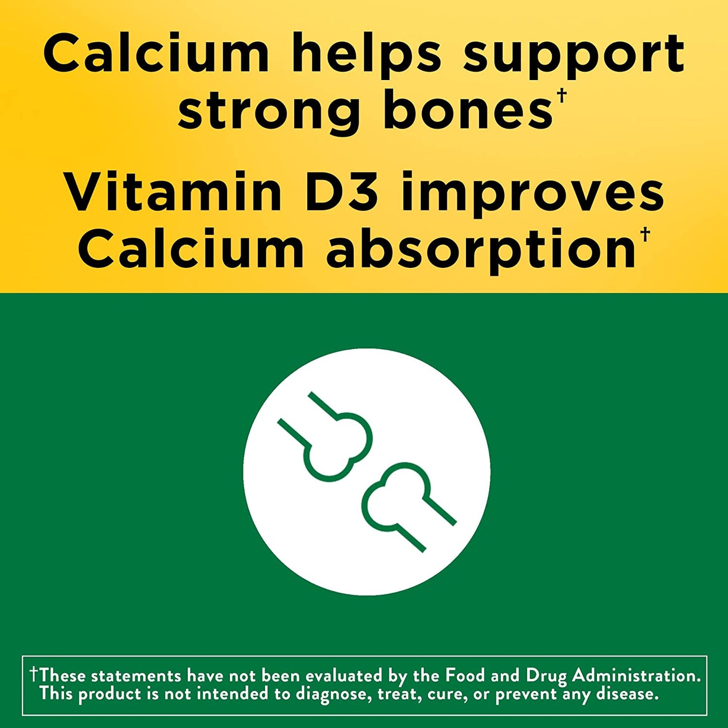 Nature Made Calcium 600 mg with Vitamin D3, Dietary Supplement for Bone Support, 220 Tablets