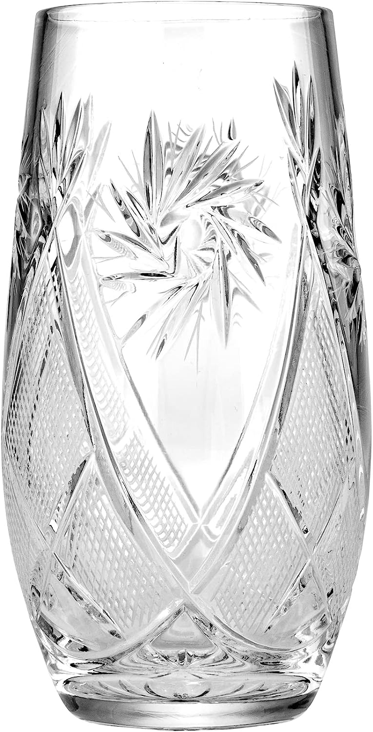 SET of 6 Russian CUT Crystal Drinking Glasses 300ml 10oz by Belarus