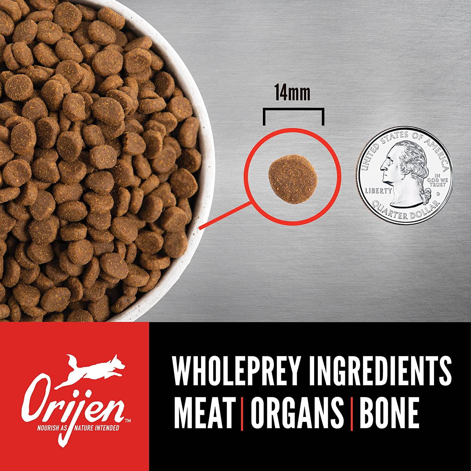 ORIJEN Dog Original Recipe, 25lb, High-Protein Grain-Free Dry Dog Food, Packaging May Vary