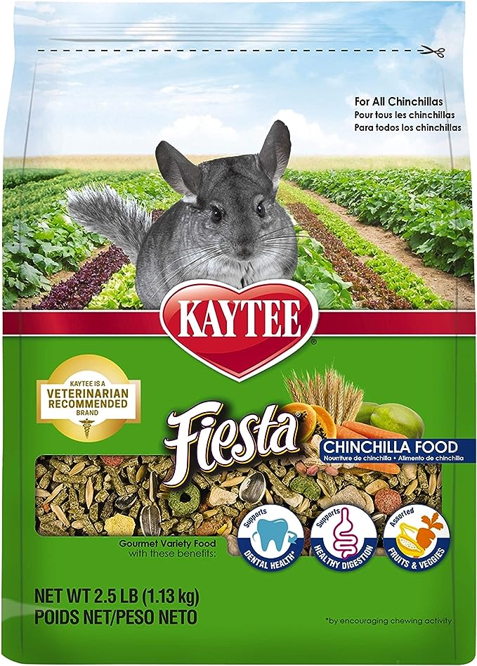 Kaytee Fiesta Pet Chinchilla Food, 2.5 Pound