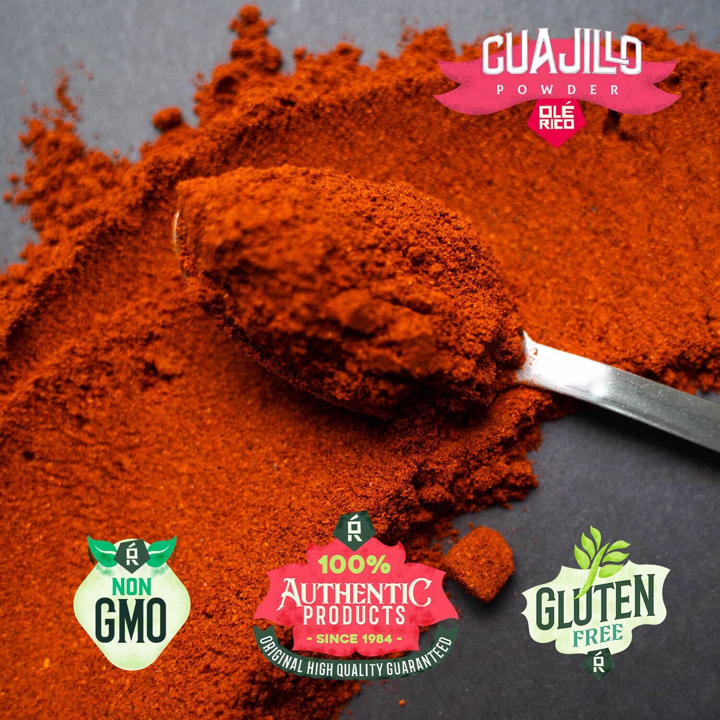 OLÉ RICO Chile Powder 3 Pack Bundle (12oz Total) Includes: Guajillo Chili Powder, Ancho Chili Powder Spice, and Chile de Arbol - The Spicy Trio, Mexican Spices Made from Pure Dried Peppers