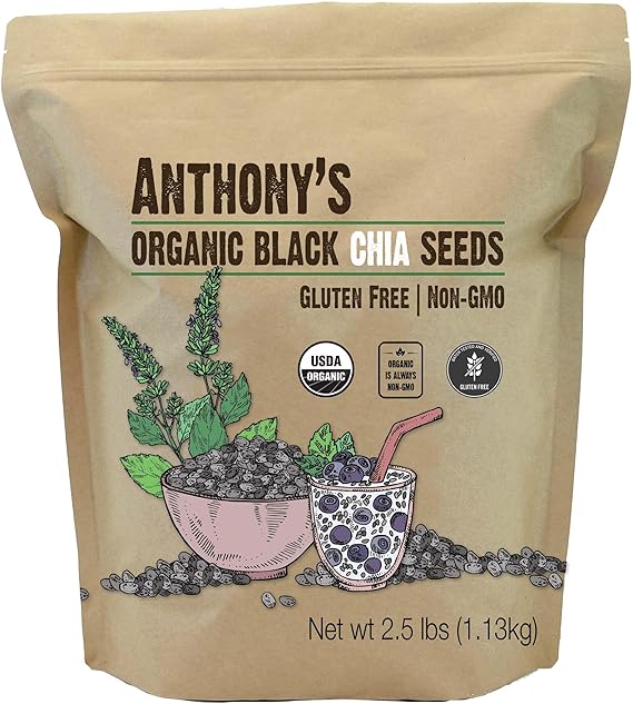 food Anthony's Organic Chia Seed, 2.5 lb, Gluten Free, Vegan, Keto Friendly