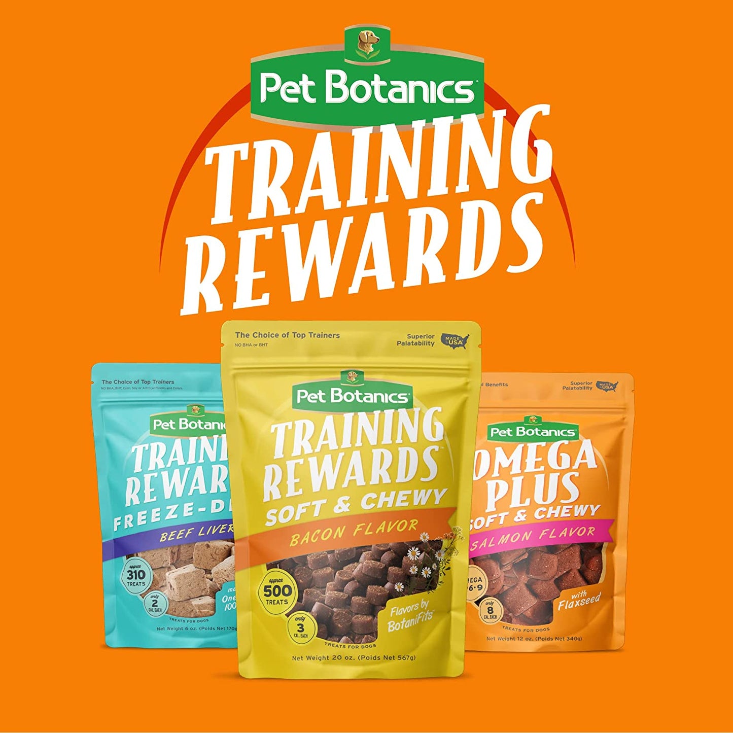 Pet Botanics Training Rewards Treats for Dogs, Made with Real Pork Liver, Focuses, Motivates, Rewards, Speeds Up Learning Curve, No BHA, BHT, Ethoxyquin, Bacon, 20 oz (1 pack)