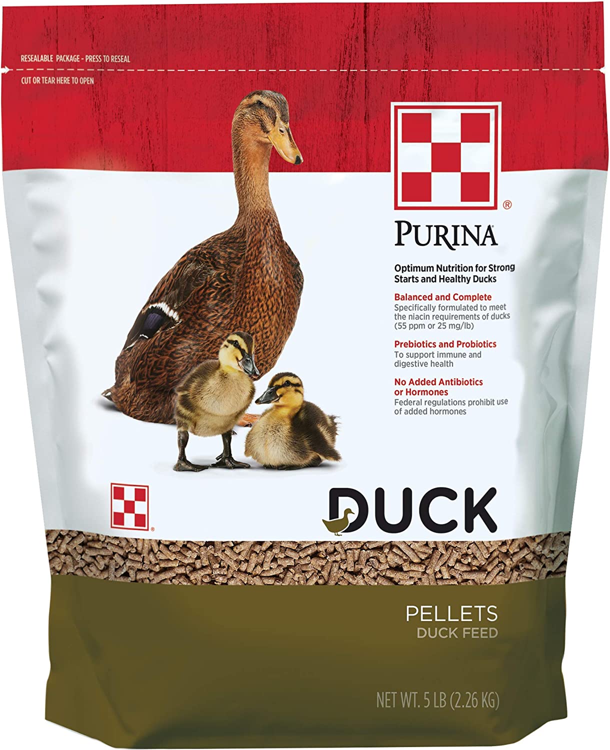 Purina Duck Feed for Pet and wild ducks | 5 Pound (5 lb.) Bag