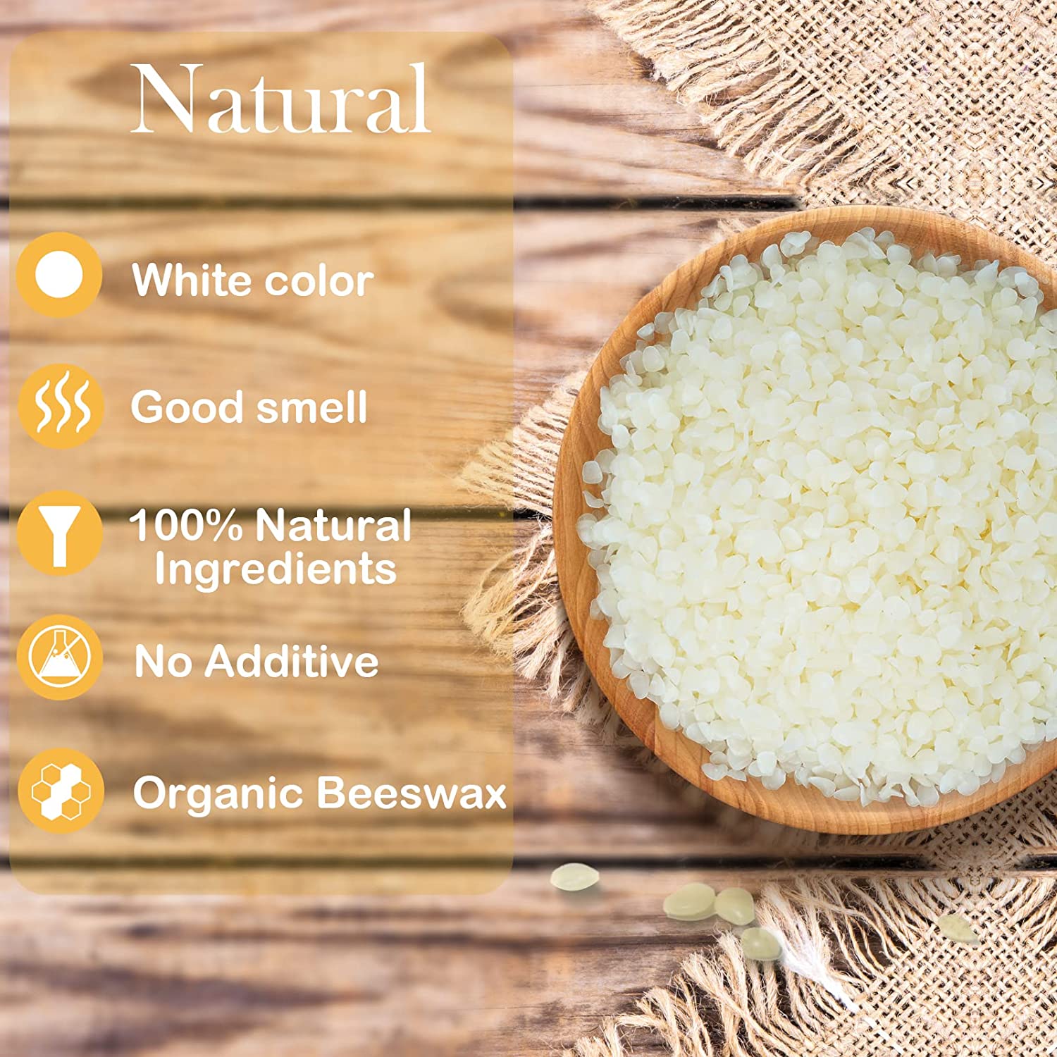 Bulk Organic Natural Food Grade White / Yellow Beeswax Pellets - China  Beeswax, Food Grade