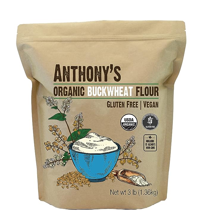 food Anthony's Organic Buckwheat Flour, 3 lb, Grown in USA, Gluten Free, Vegan