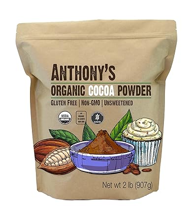 Anthony's Organic Cocoa Powder, 2 lb, Gluten Free, Non GMO