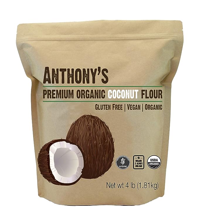 food Anthony's Organic Coconut Flour, 4 lb, Batch Tested Gluten Free, Non GMO, Vegan, Keto Friendly