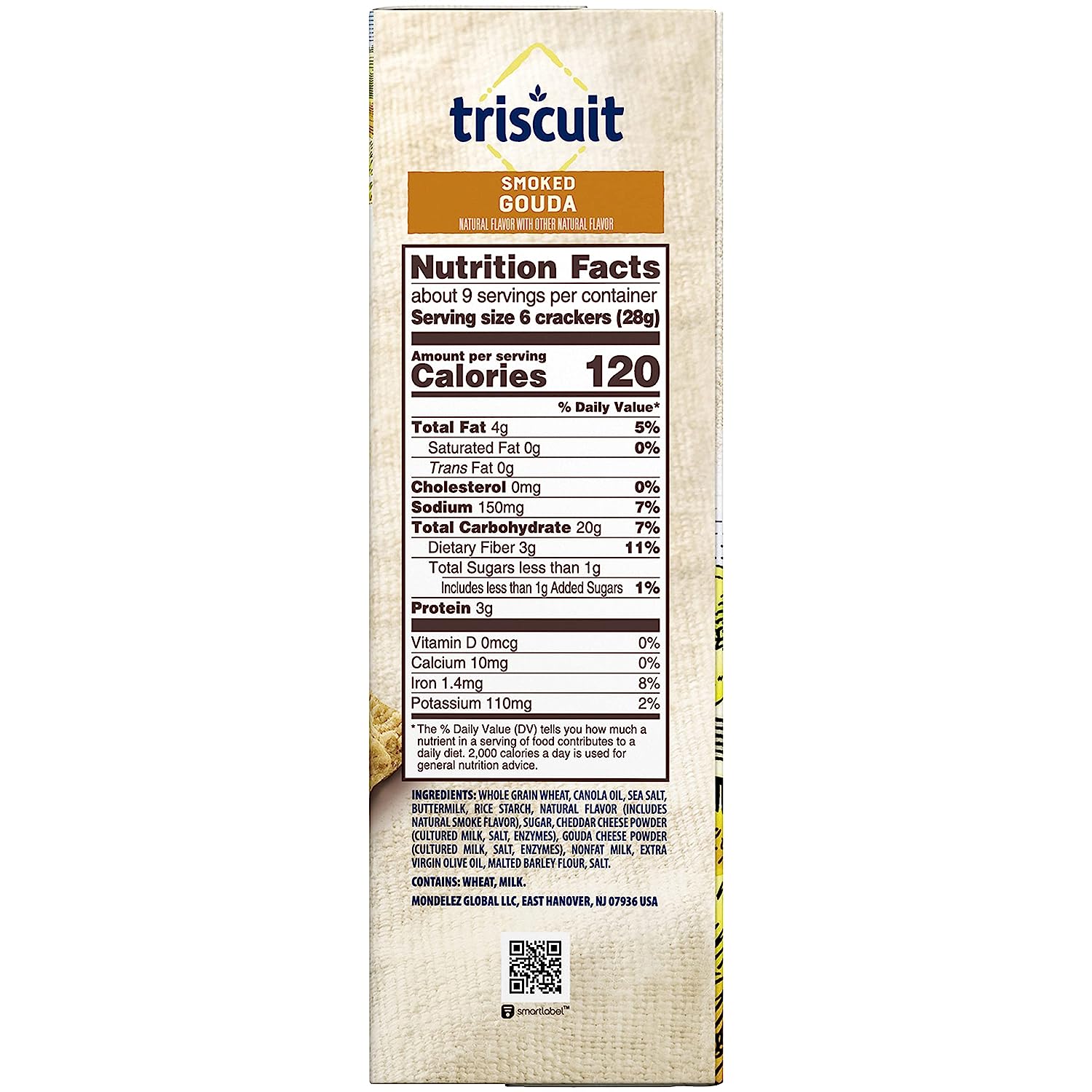 Triscuit Smoked Gouda Whole Grain Wheat Crackers, 6 - 8.5 oz Boxes