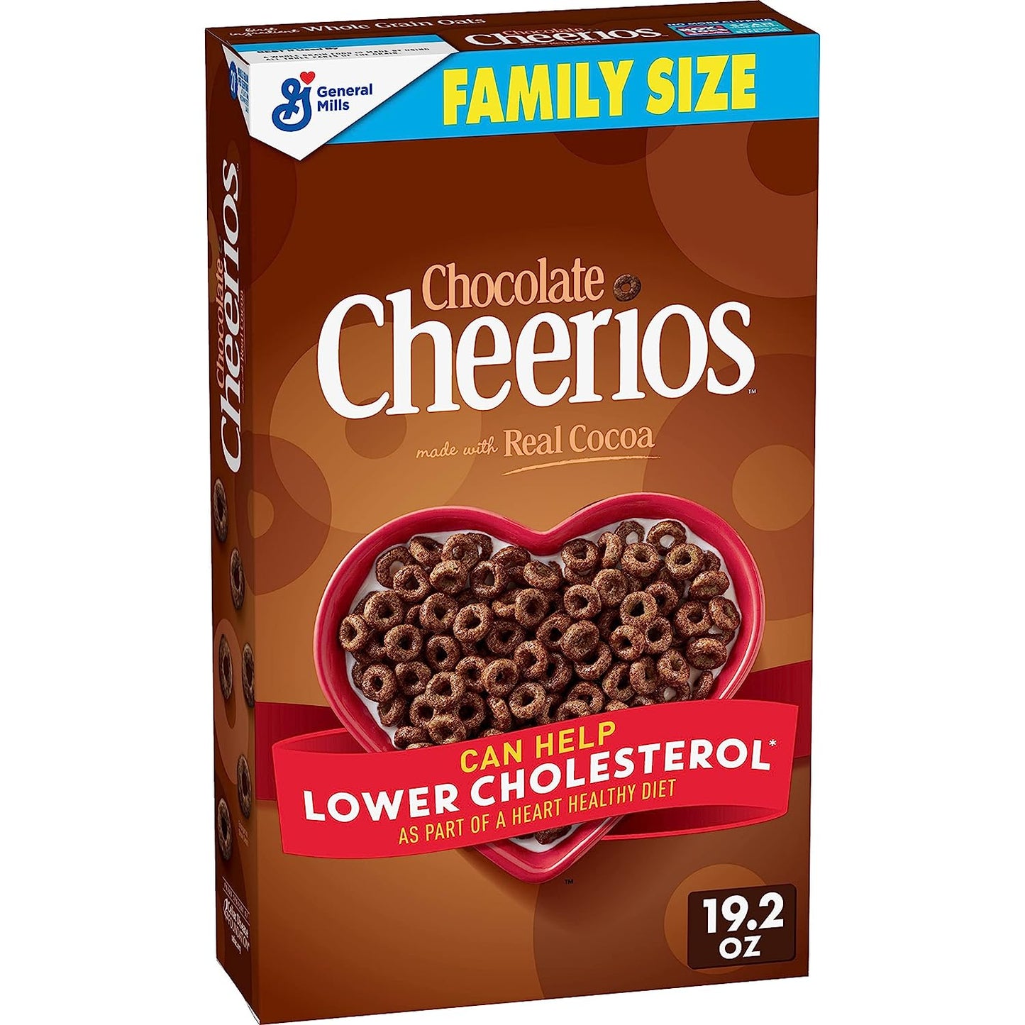 Chocolate Cheerios Heart Healthy Cereal, Gluten Free Cereal With Whole Grain Oats, 19.2 OZ Family Size