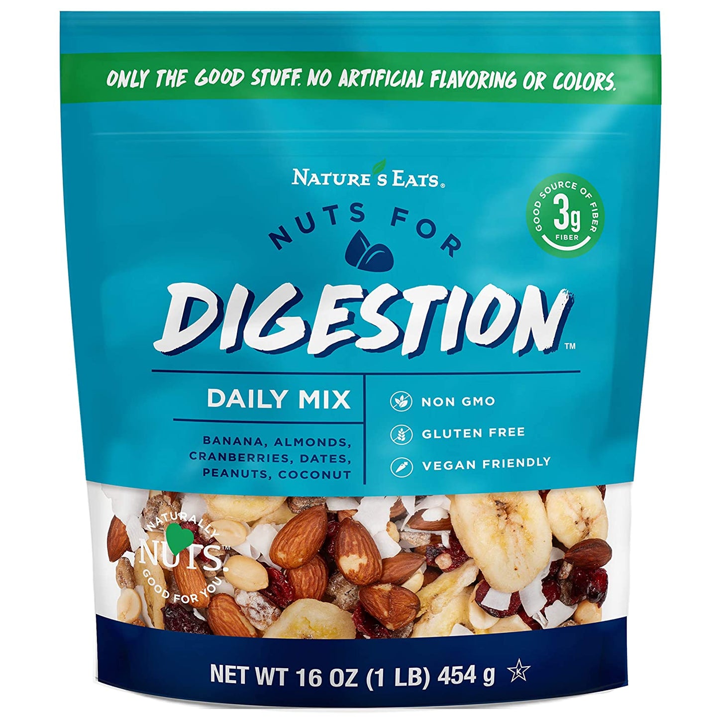 Nature's Eats Nuts for Digestion Daily Banana trail mix, 16 Ounce