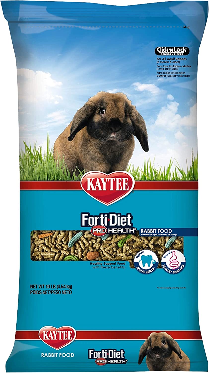 Kaytee Forti-Diet Pro Health Adult Pet Rabbit Food, 10 Pound Bag
