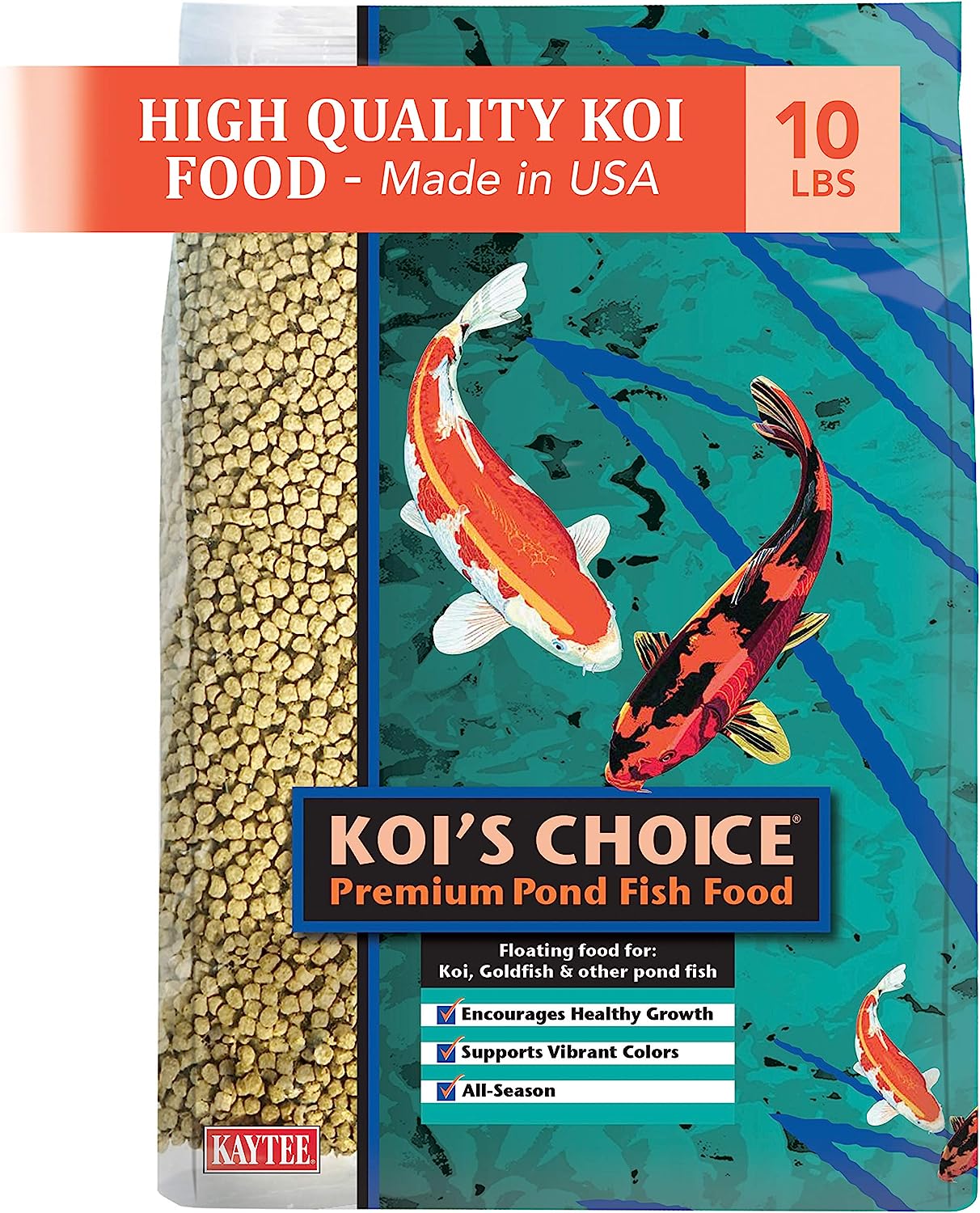 Kaytee Koi's Choice Koi Floating Fish Food, 10 Pound