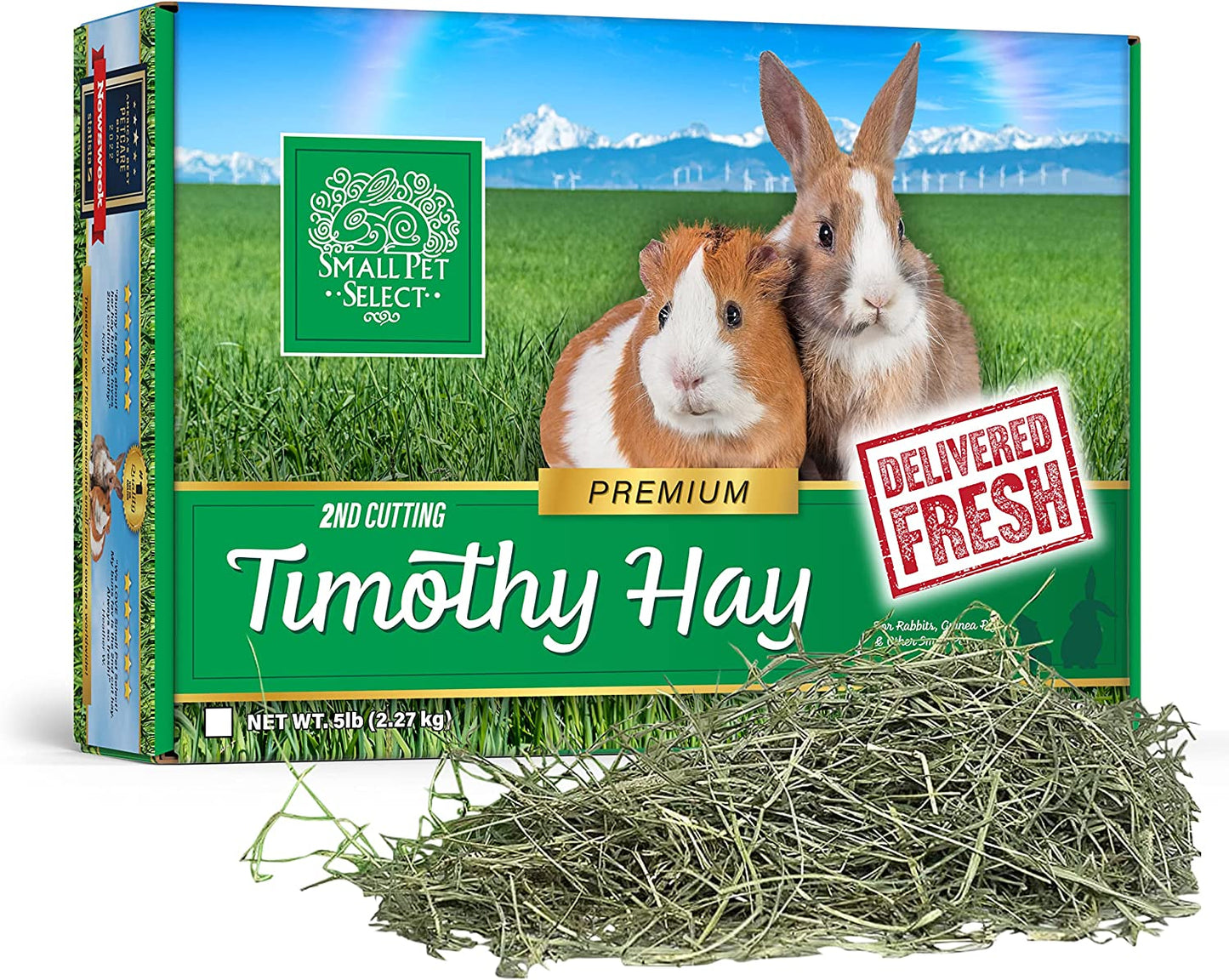 Small Pet Select 2nd Cutting Perfect Blend Timothy Hay Pet Food for Rabbits, Guinea Pigs, Chinchillas and More, Premium Natural Hay Grown in The US, 12 lb