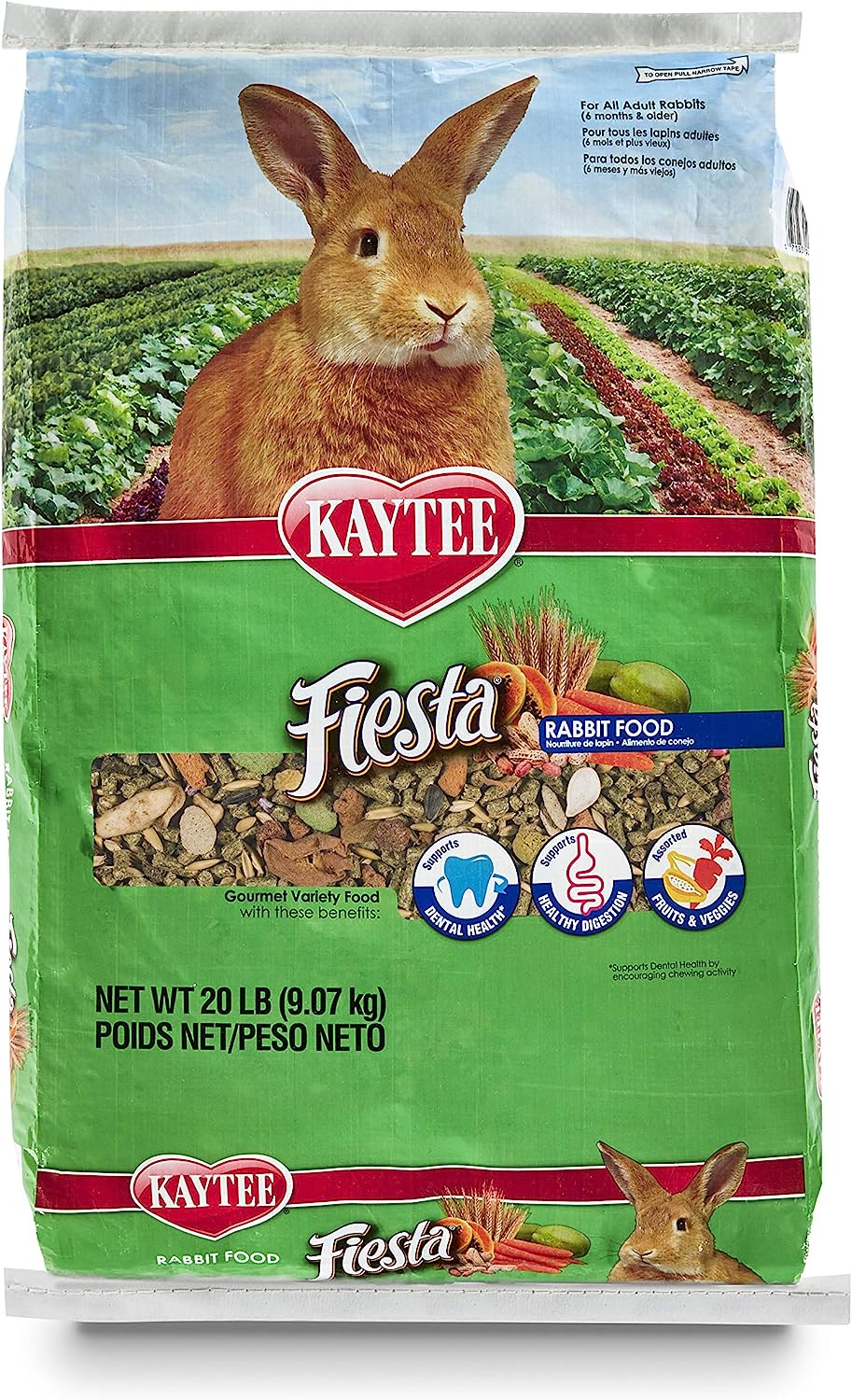 Kaytee Fiesta Rabbit Food, 20 Pounds
