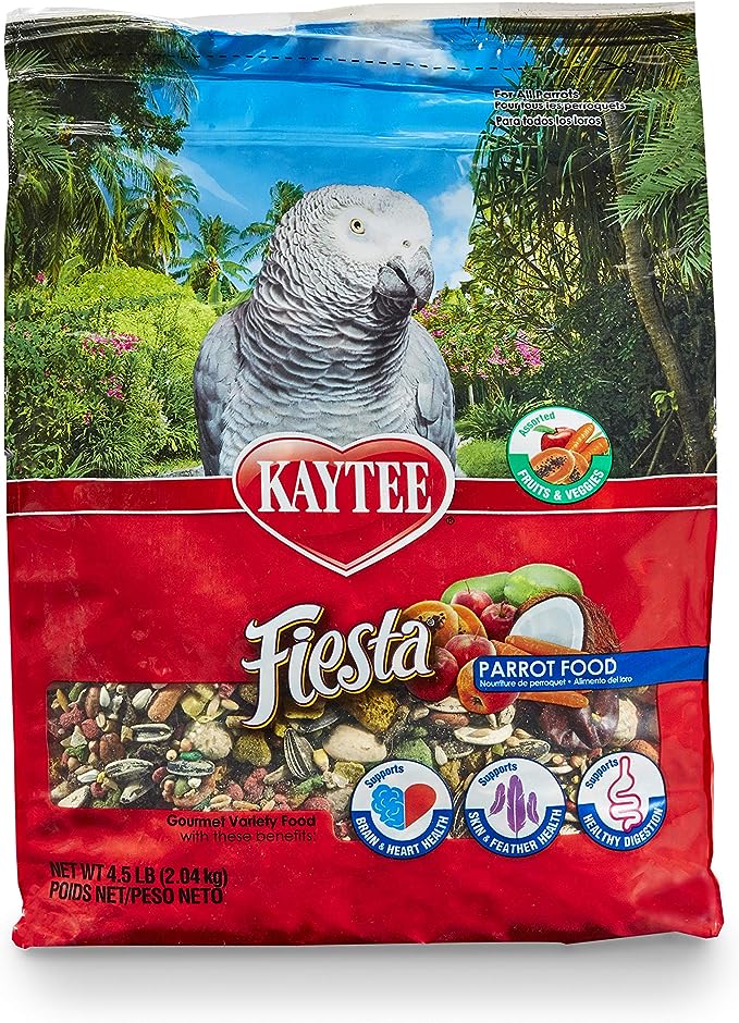 Kaytee Fiesta Parrot Pet Bird Food, 4.5 Pound