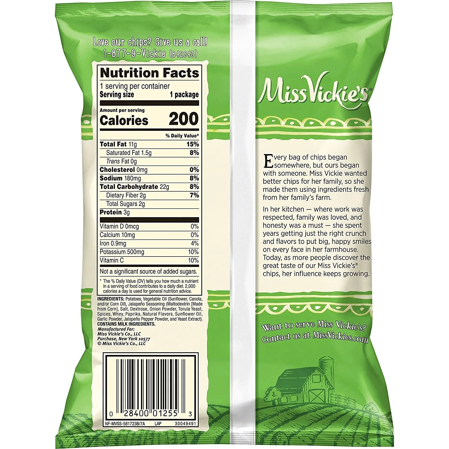 miss vickie's flavored potato chips, jalapeno