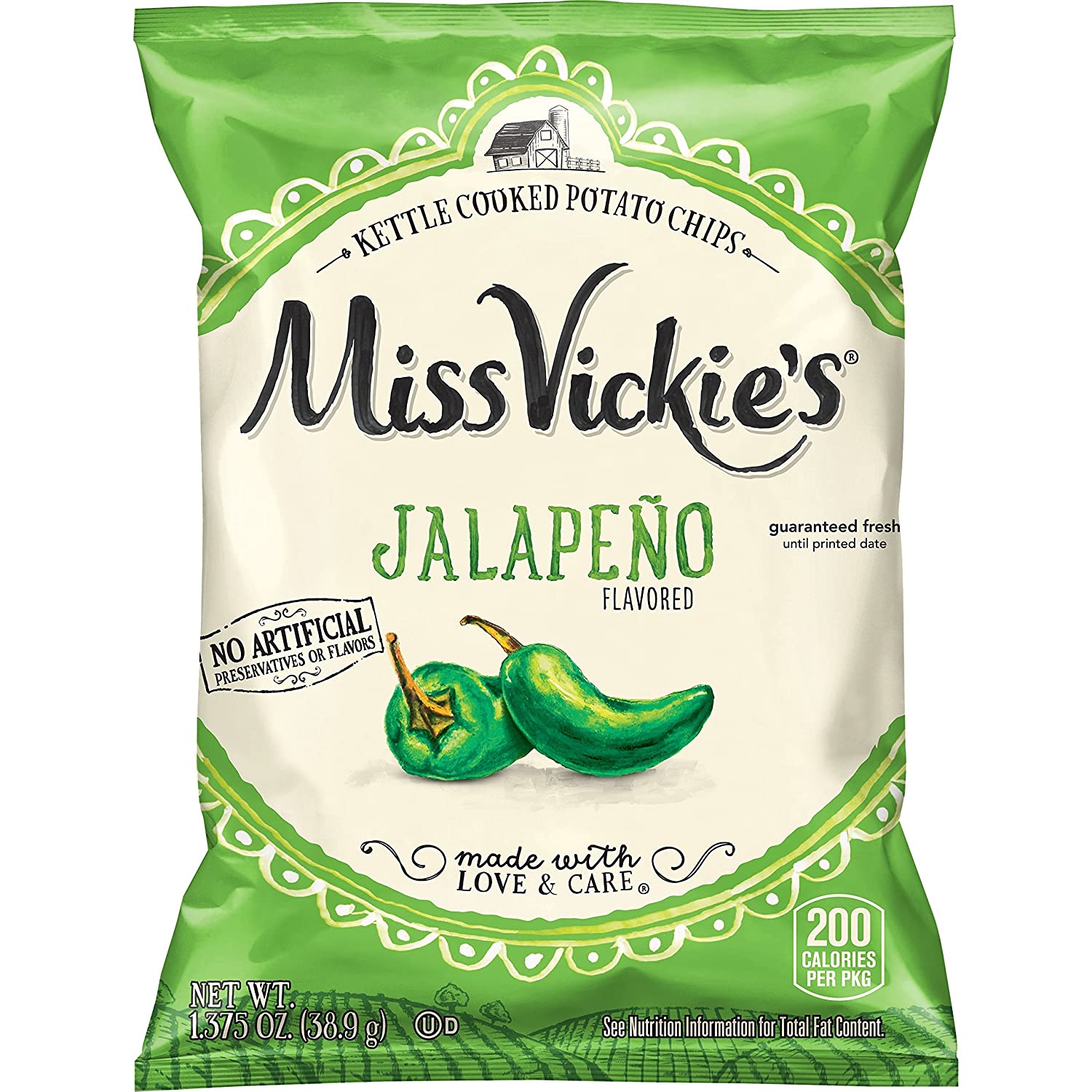 Miss Vickie's Flavored Potato Chips, Jalapeno, 28 Count - www.basketryplace.shop